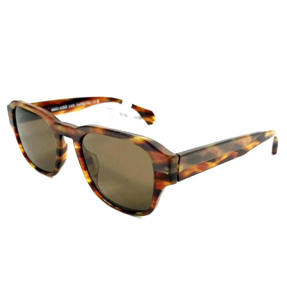 Alain Mikli Sunglasses A05506 002/83 Speckled Havana Square Frames Brown Lenses